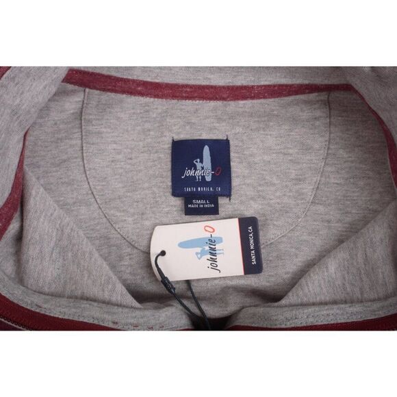Johnnie-O Mens Sully Shirt Top Size S Crimson Red Speckled Quarter Zip NWT - Picture 6 of 6